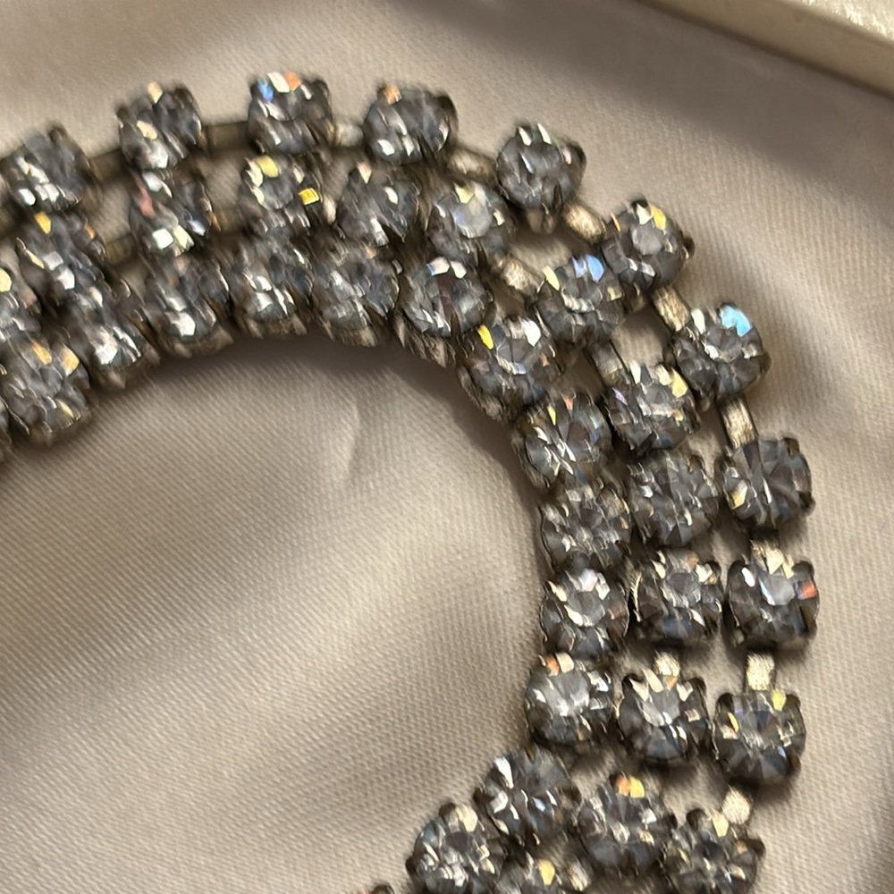 Vintage signed Czecho Slovakia 3 strand rhinestone bracelet! - Picture 5 of 7